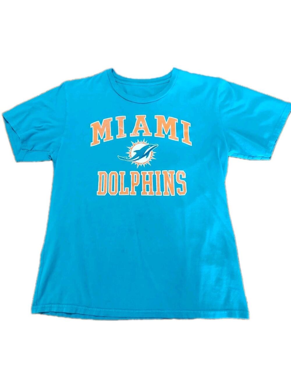 Miami Dolphins Youth Large T-Shirt Aqua Teal Victory Arch Graphic Tee NFL Kids - Picture 1 of 7